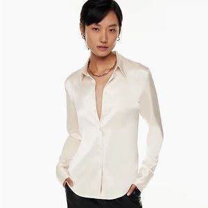 Aritzia Babaton Industry Satin Shirt